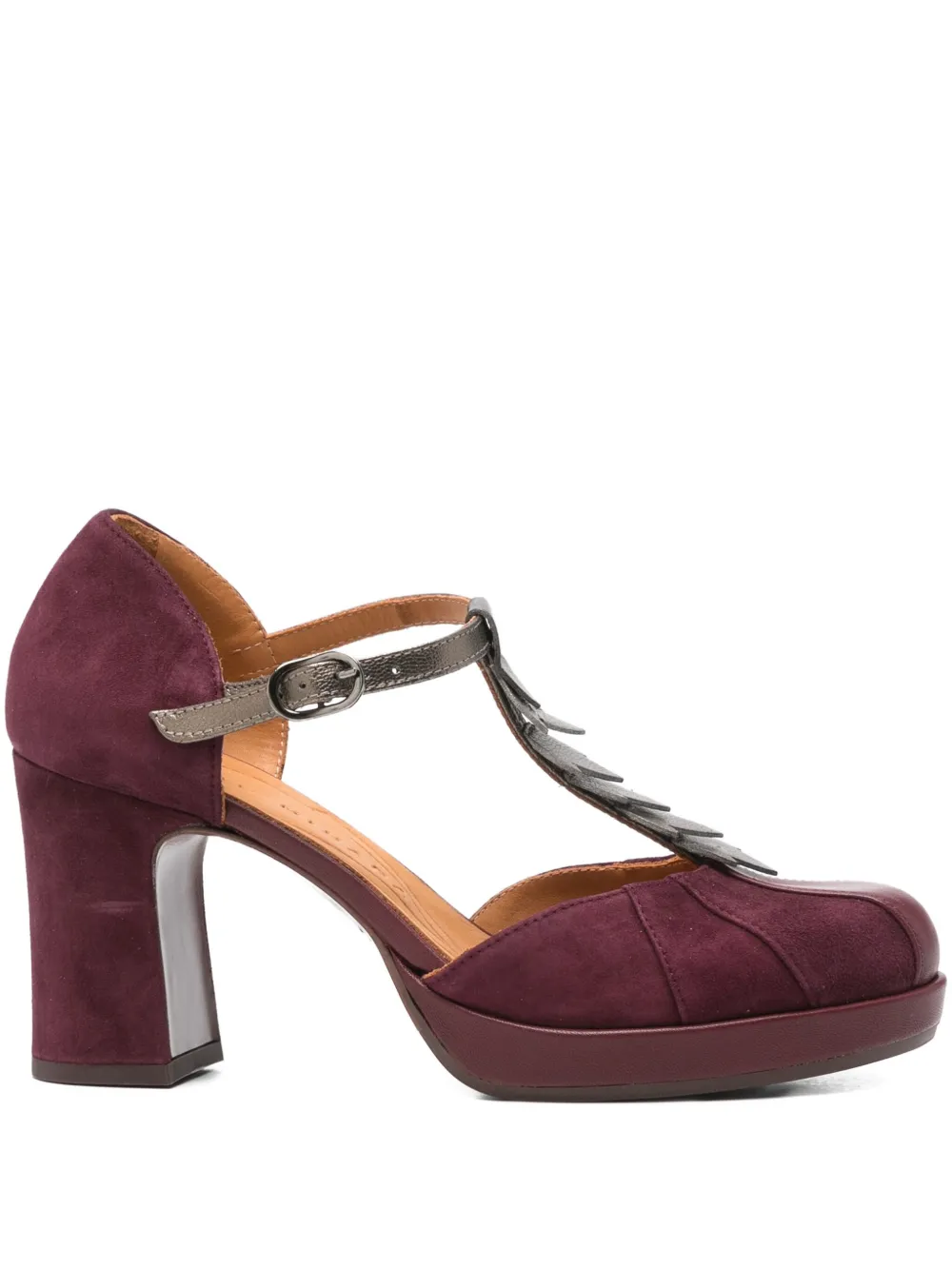 Chie Mihara 80mm T-bar heeled pumps Paars