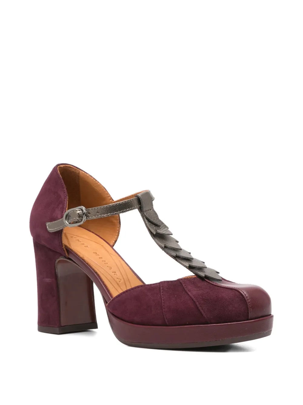 Chie Mihara 80mm T-bar heeled pumps Purple