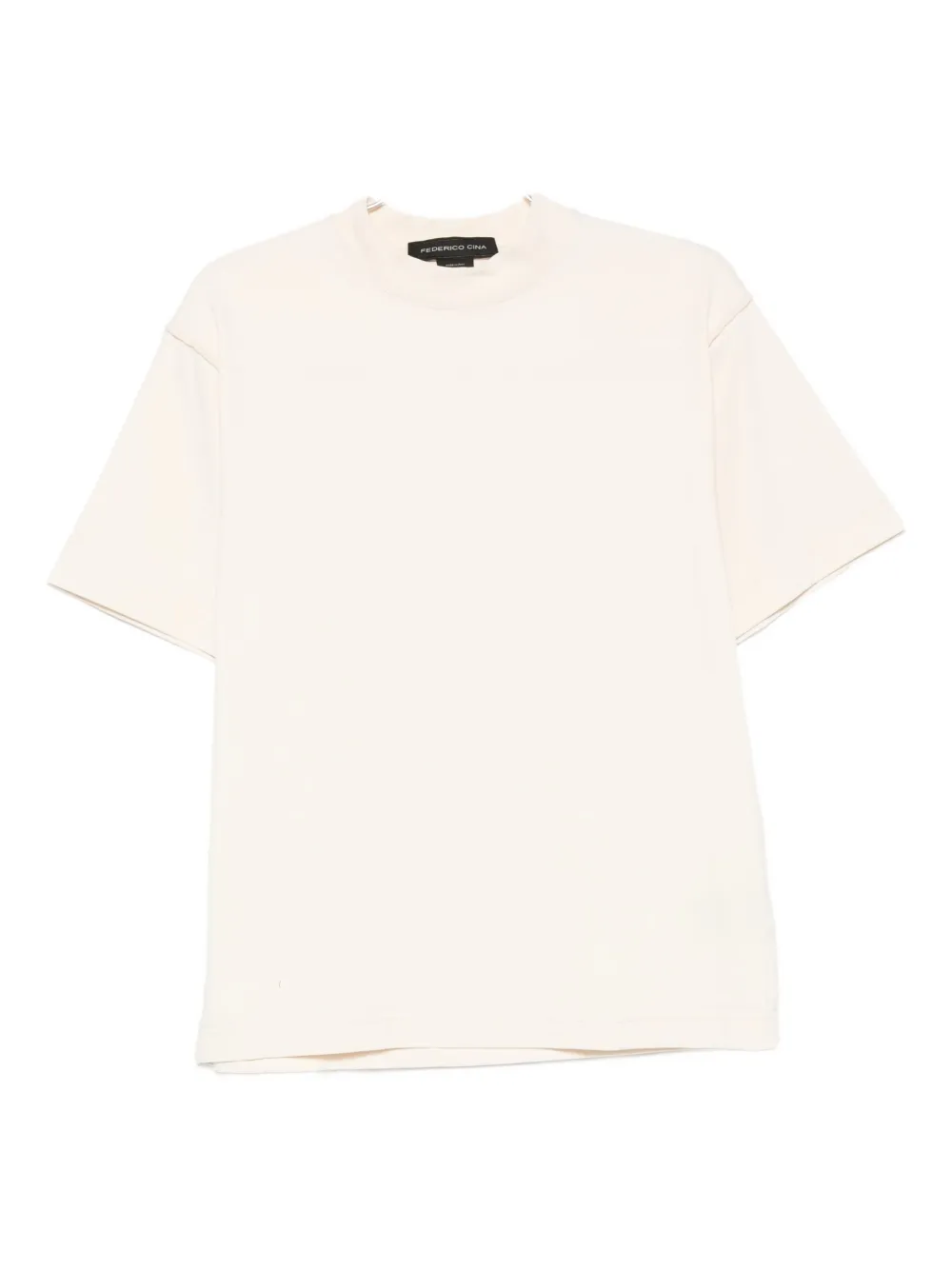 Federico Cina Crew-neck Cotton T-shirt In Neutral