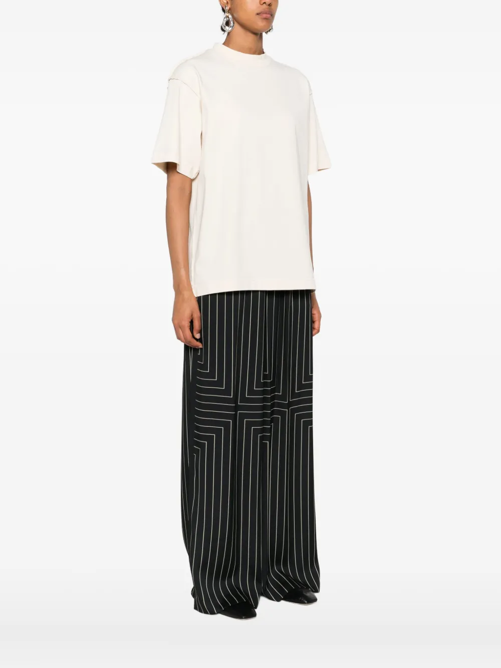 Federico Cina Crew-neck Cotton T-shirt In Neutral