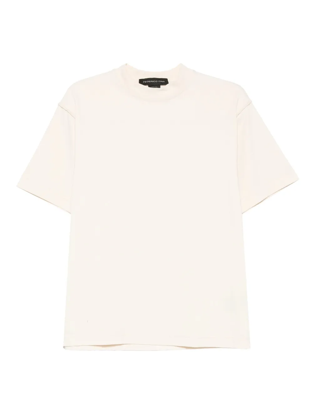 FEDERICO CINA crew-neck cotton t-shirt | Neutrals | Image 1