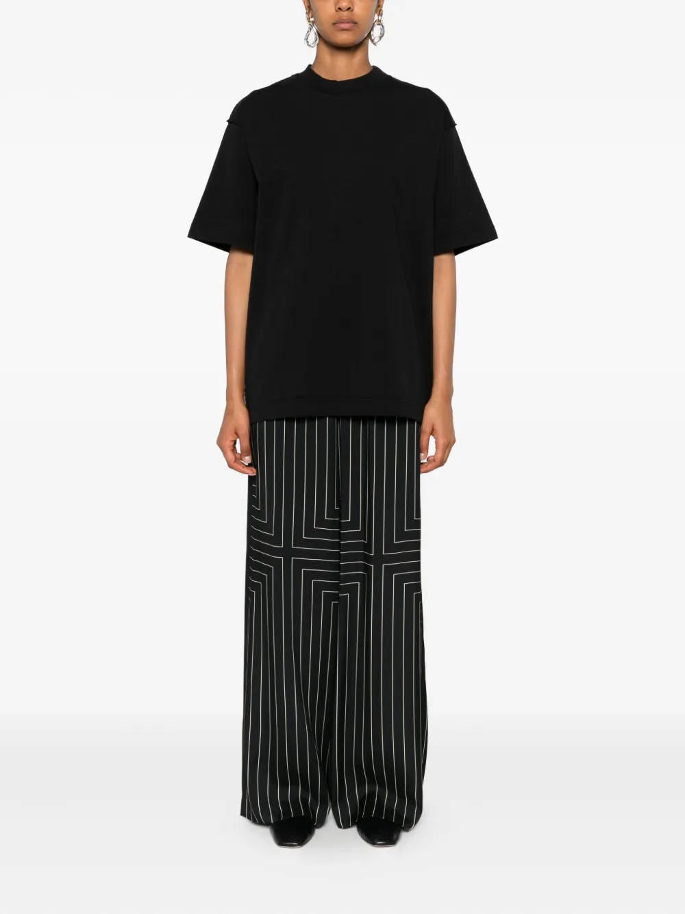 Federico Cina Short-sleeve Cotton T-shirt In Black