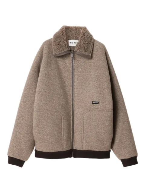 Miu Miu fleece bomber jacket