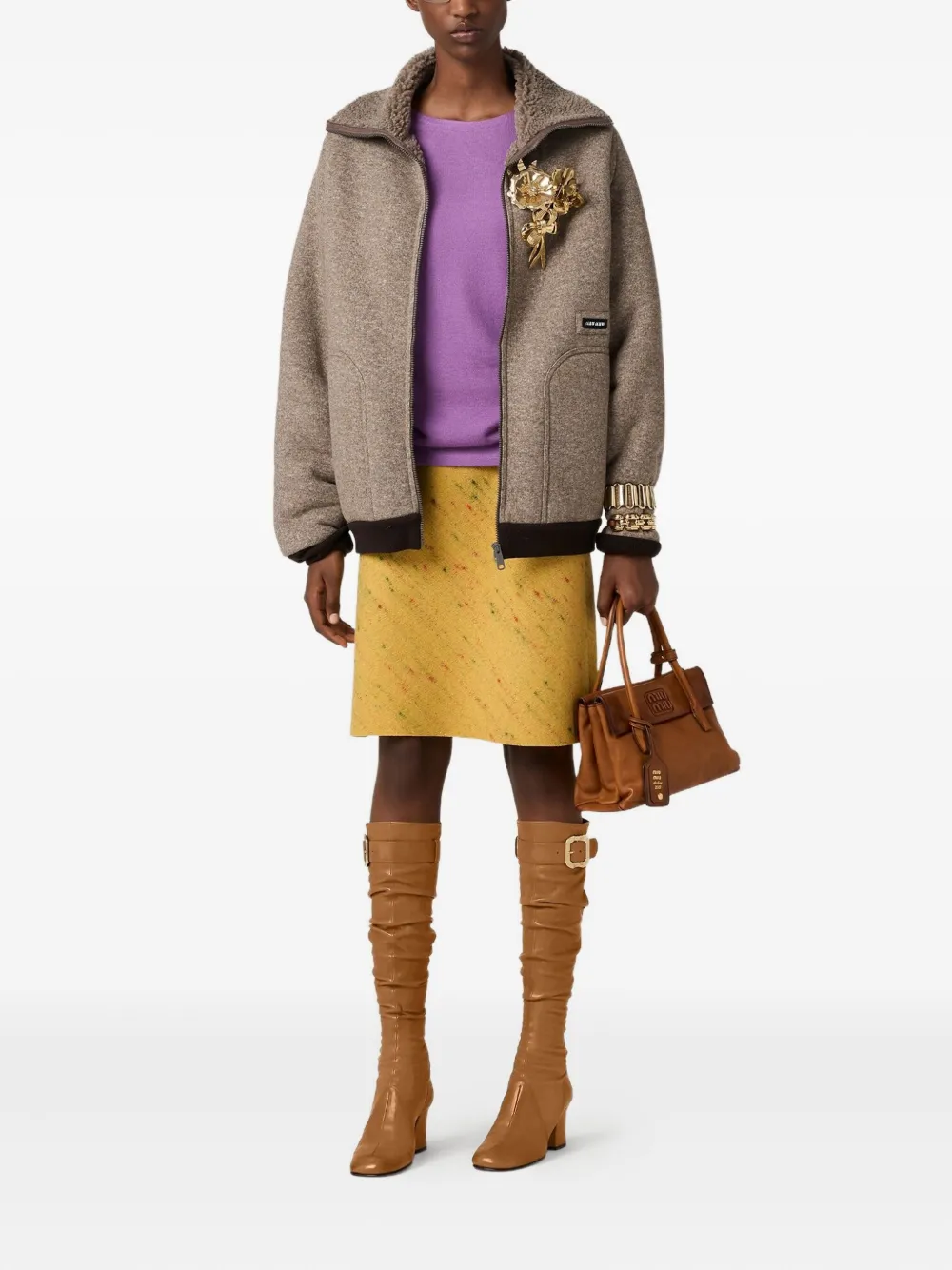Miu Miu fleece bomber jacket | Varsity Jackets | Image 2