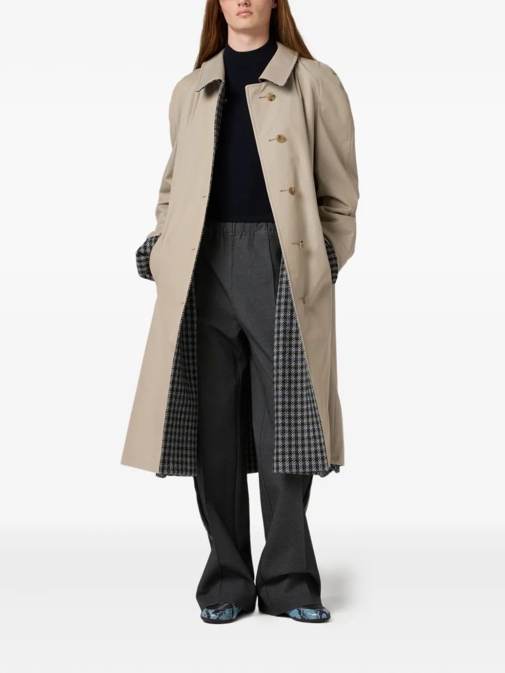 Miu Geribbelde coltrui Blauw