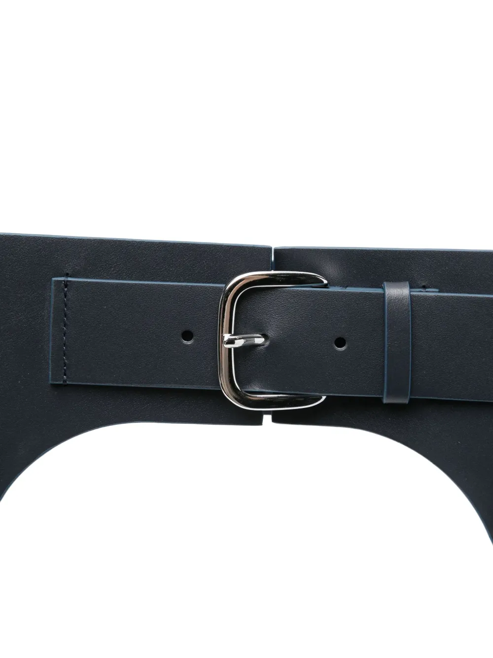 Jean Paul Gaultier Leather Garter Belt In Gray
