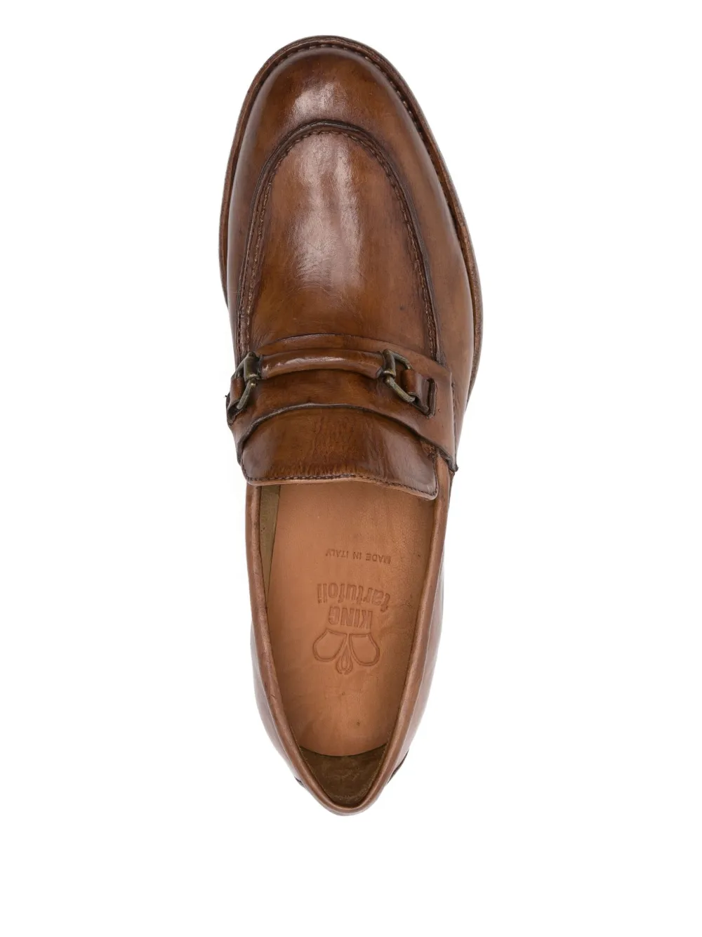 KING TARTUFOLI leather buckle loafers Brown