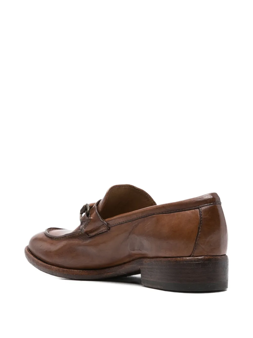 KING TARTUFOLI leather buckle loafers Brown