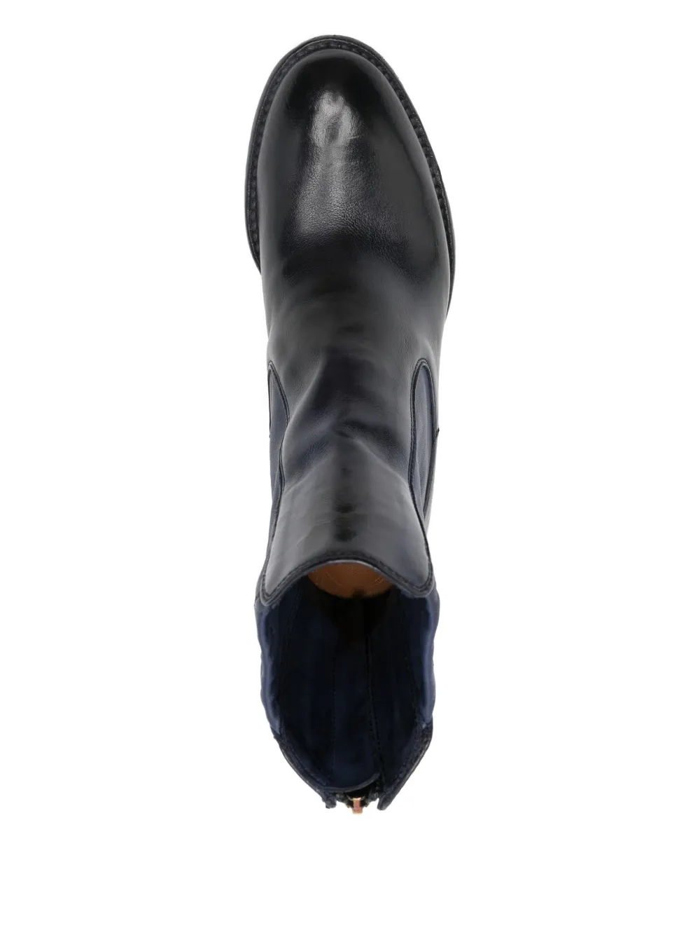 LEMARGO 60mm leather zip-fastening boots Blue