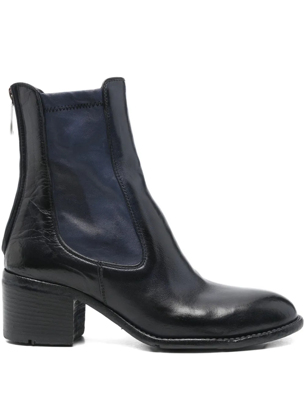 LEMARGO 60mm leather zip-fastening boots Blue