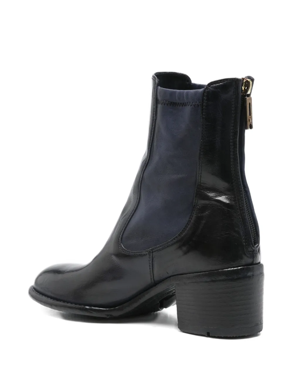LEMARGO 60mm leather zip-fastening boots Blue