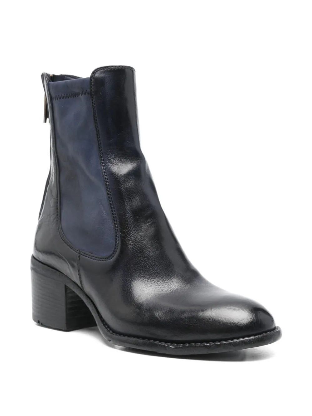 LEMARGO 60mm leather zip-fastening boots Blue