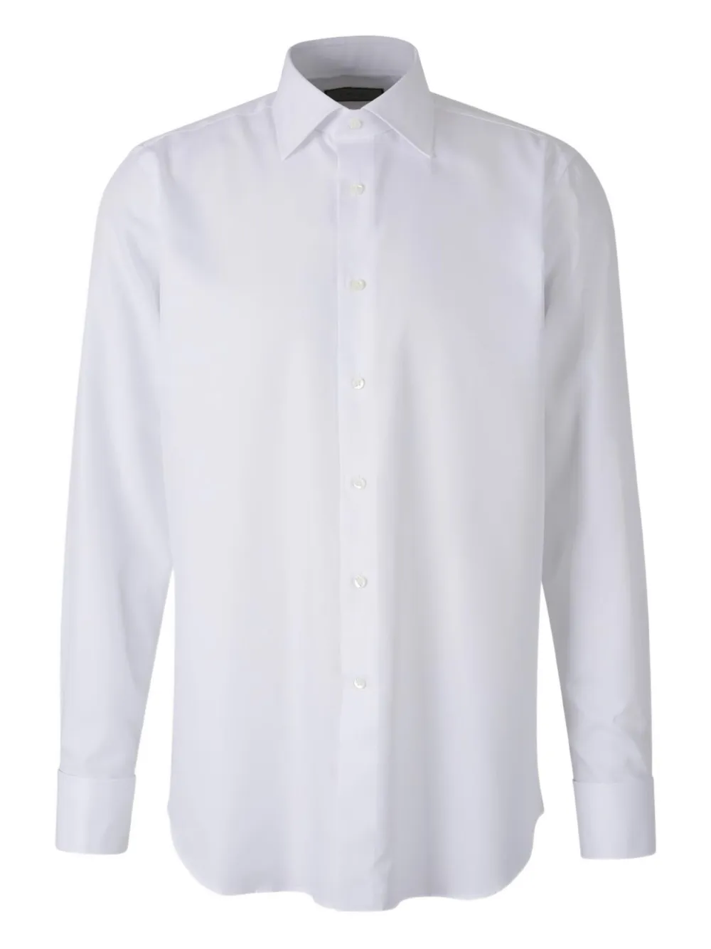 Canali collared cotton shirt Wit