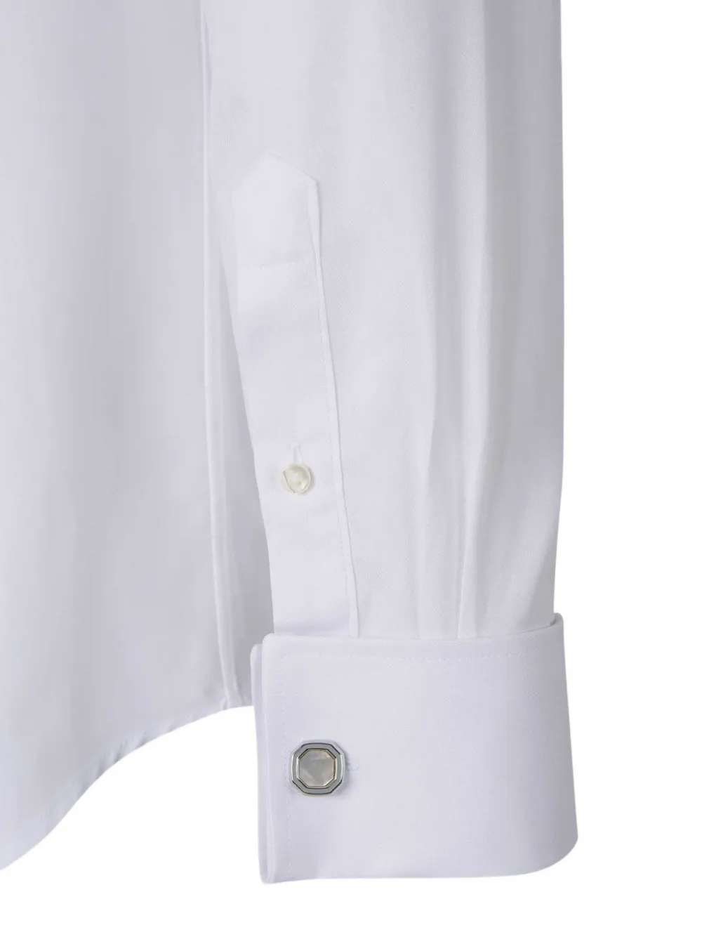 Canali collared cotton shirt Wit