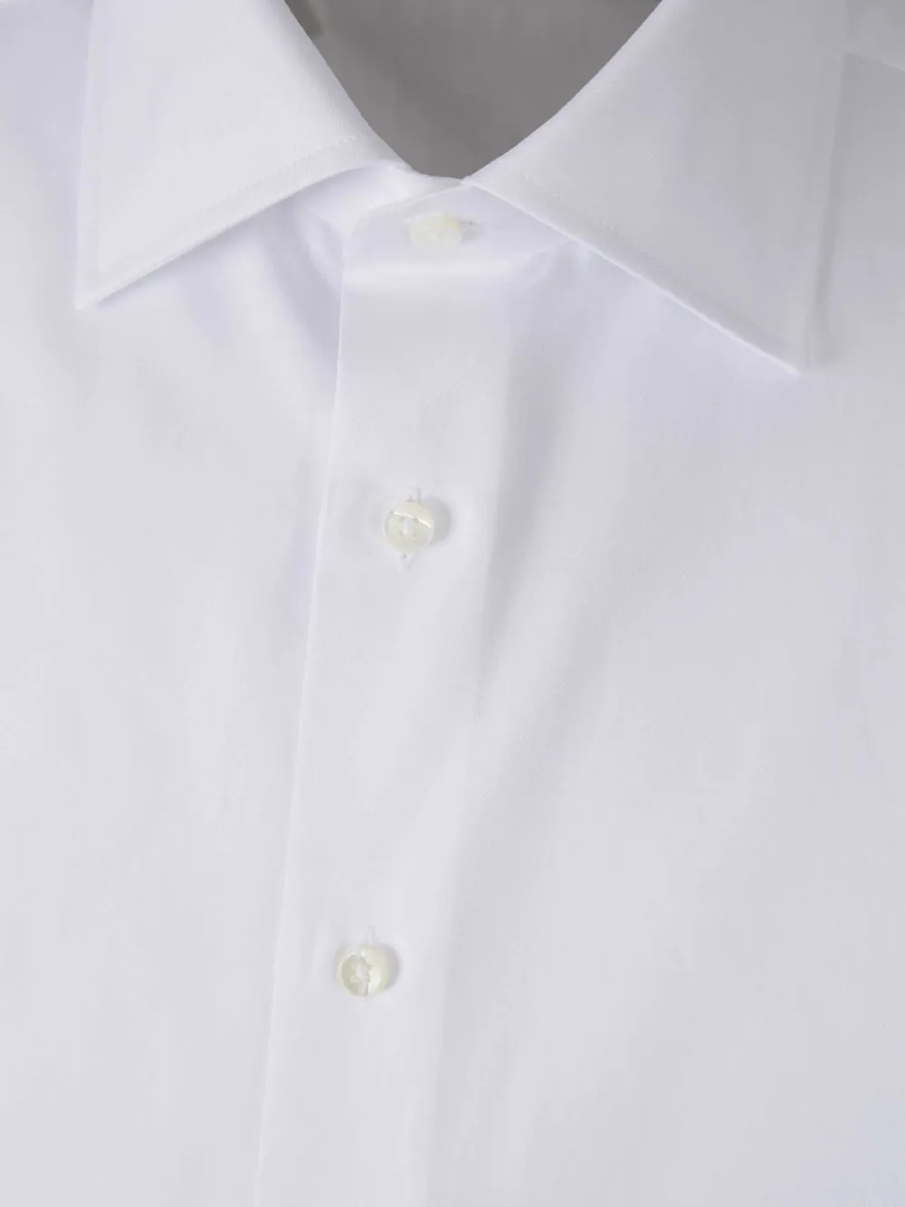 Canali collared cotton shirt Wit