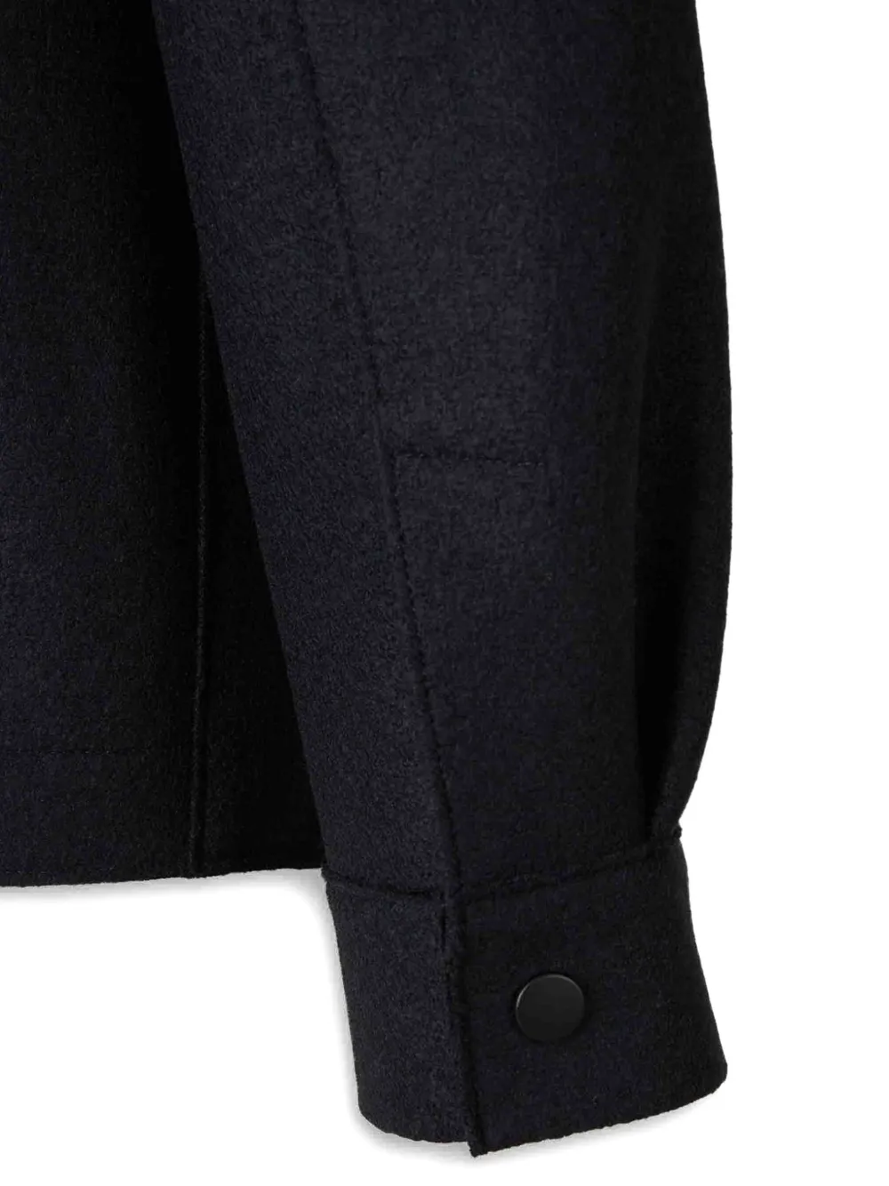 Harris Wharf London Snap-button Shirt Jacket In Black