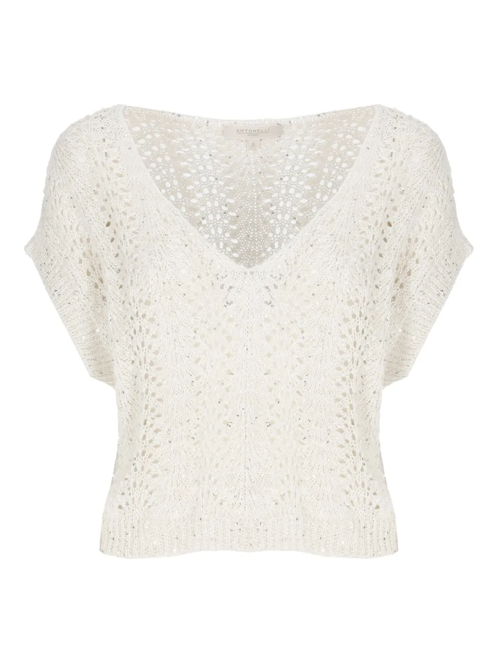 Antonelli sequin-embellished T-shirt Wit