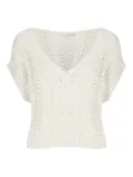 Antonelli sequin-embellished T-shirt - White