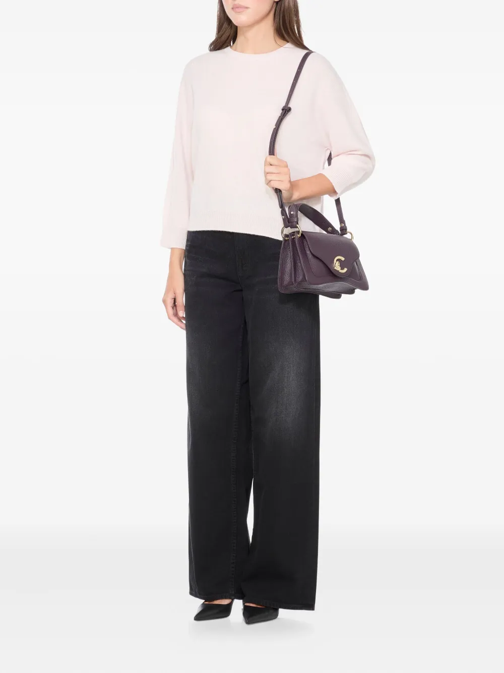 Coccinelle C-Me leather tote bag - Paars