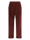 Brunello Cucinelli corduroy elastic-waist trousers - Red