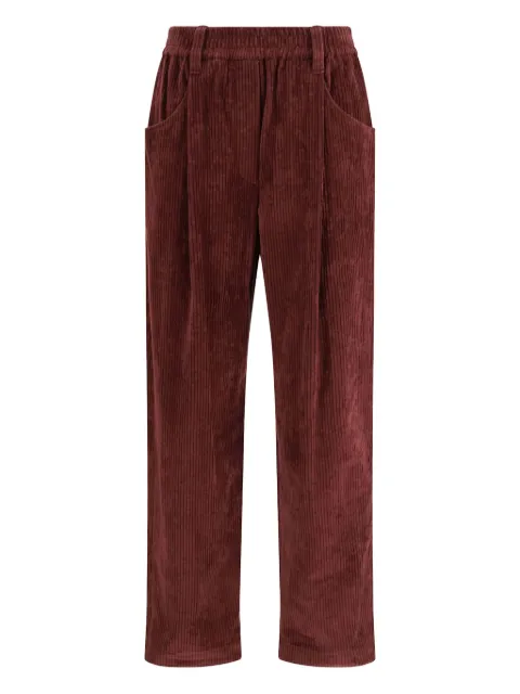 Brunello Cucinelli corduroy elastic-waist trousers