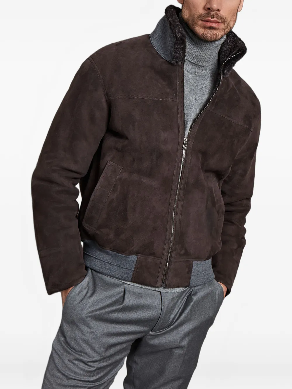 Manzoni 24 Zip Jacket In Brown
