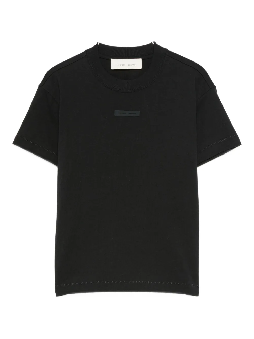 FEAR OF GOD ESSENTIALS logo-patch T-shirt | Black | Image 1