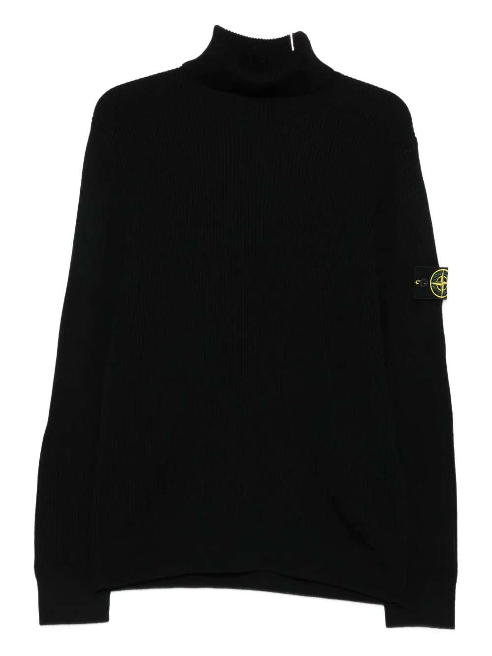 Stone Island ribbed high-neck sweater Zwart