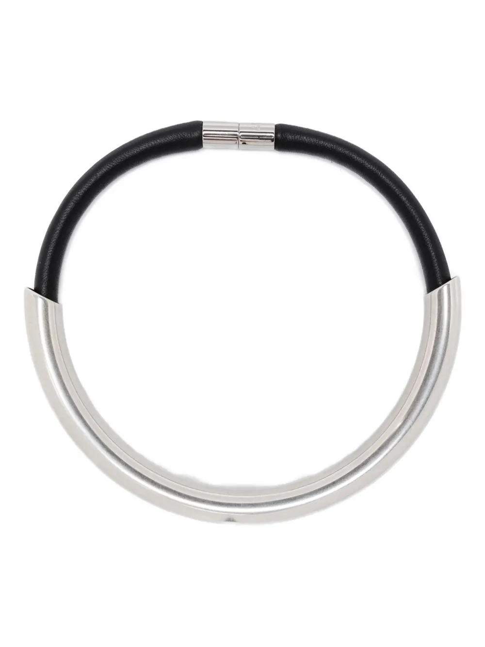 Isabel Marant Cord-leather Necklace In Silver