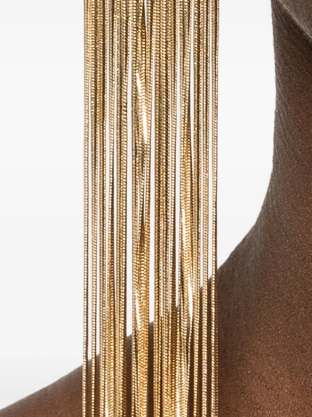Isabel Marant Rectangle Fringe Earrings In Gold