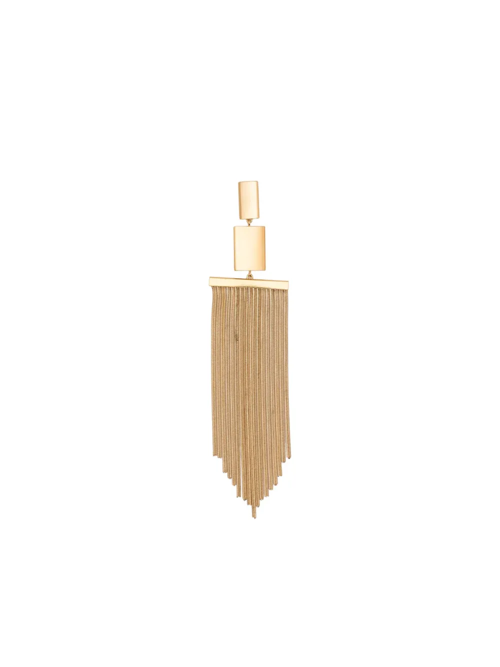 ISABEL MARANT rectangle fringe earrings - Oro