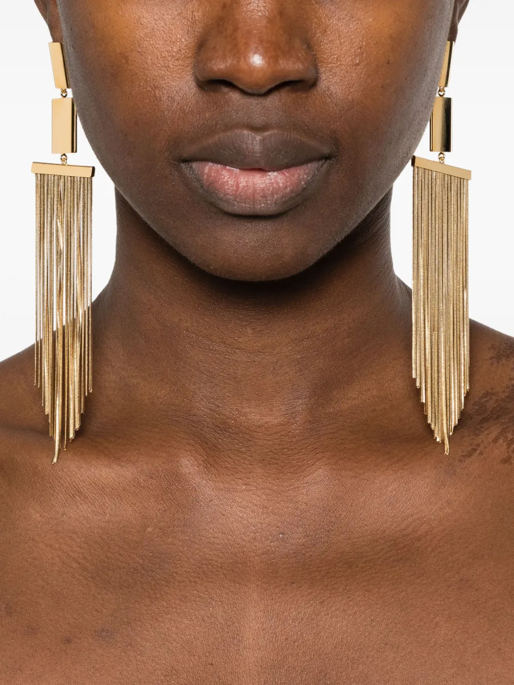 ISABEL MARANT rectangle fringe earrings | Image 2