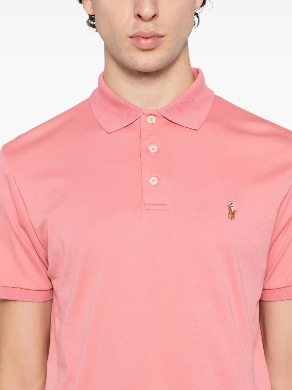 Polo Ralph Lauren Poloshirt met geborduurd logo Roze
