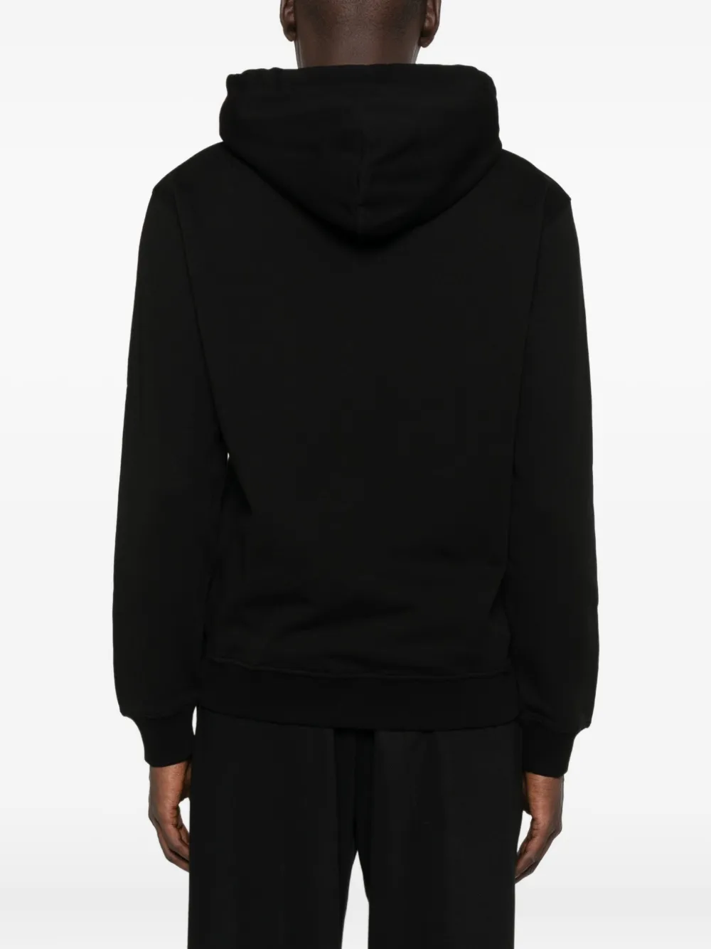 Versace Jeans Couture Hoodie met logoplakkaat Zwart