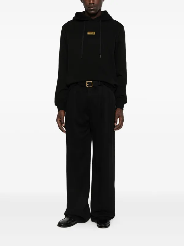 Versace Jeans Couture ロゴプレート パーカー | ブラック | FARFETCH JP