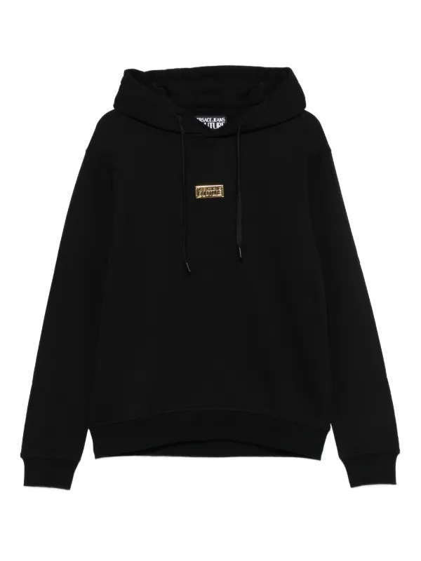 ヴェルサーチ　Versace パーカー　メンズ　デカロゴ　ビッグロゴ　ブラック メンズ デザイナー スウェットシャツ & パーカー | ヴェルサーチェ 日本