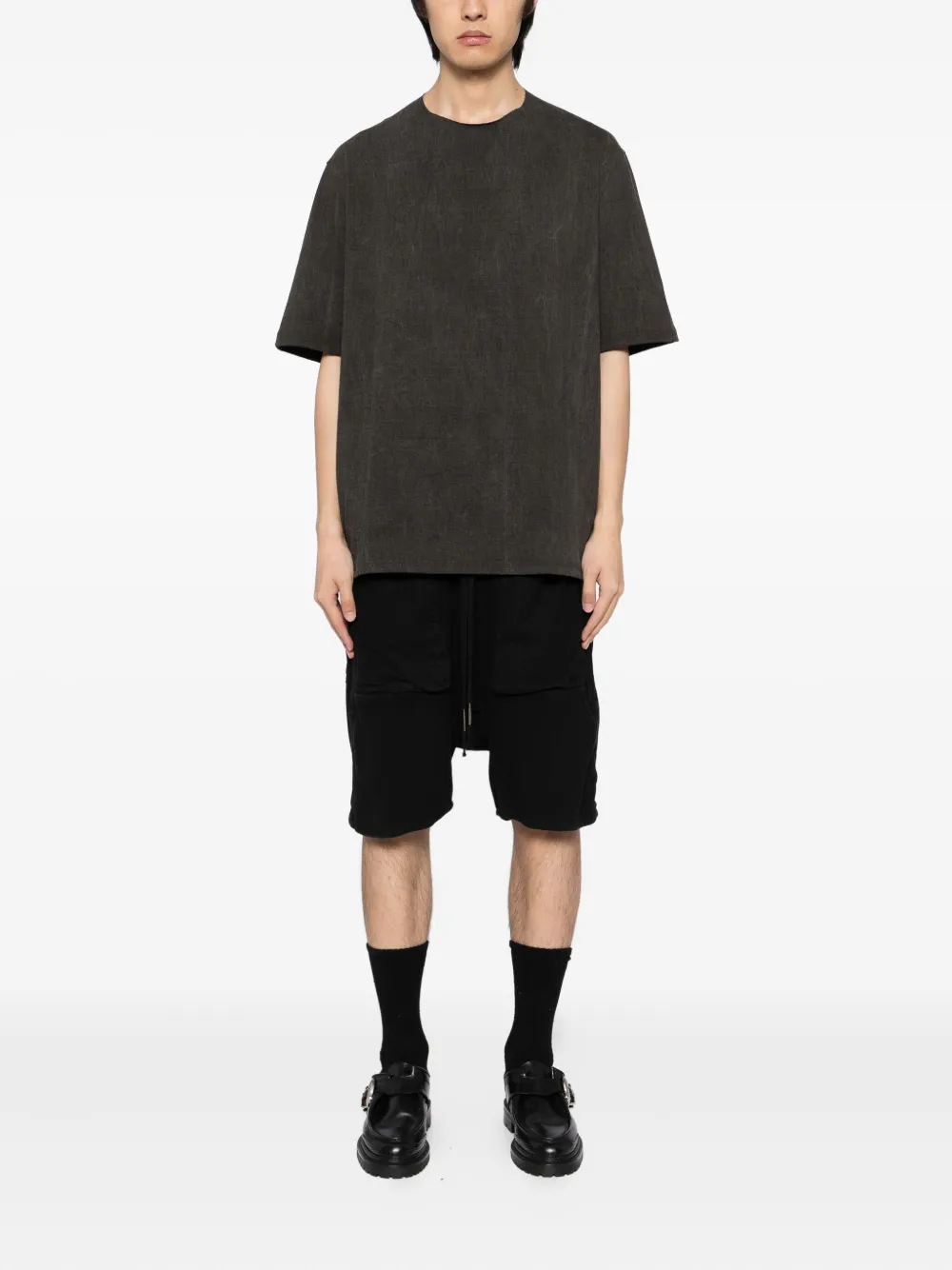 Devoa T-shirt met vlakken - Grijs