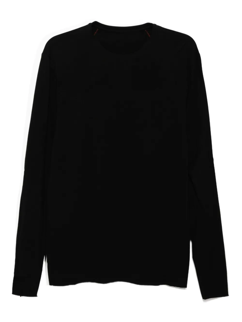 Devoa raw-cut cotton T-shirt | Black | Image 1