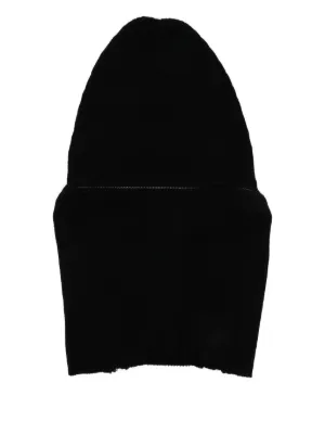 Rick Owens リブニット バラクラバ | ブラック | FARFETCH JP