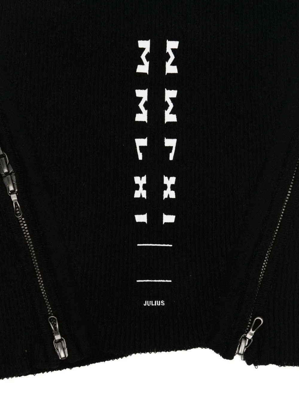 Julius Bivakmuts met print Zwart