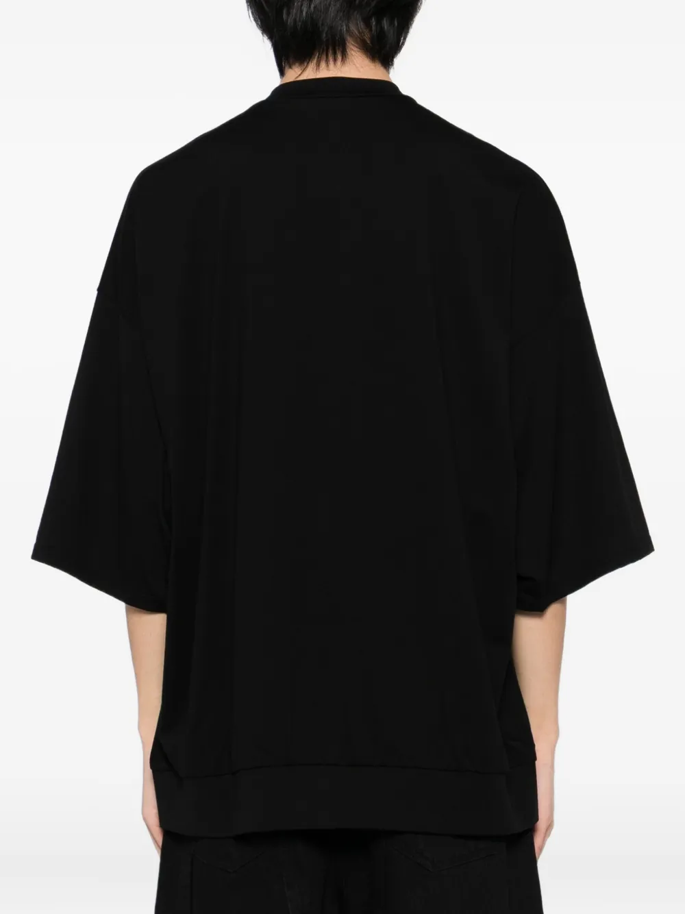 Devoa Cotton T-shirt In Black