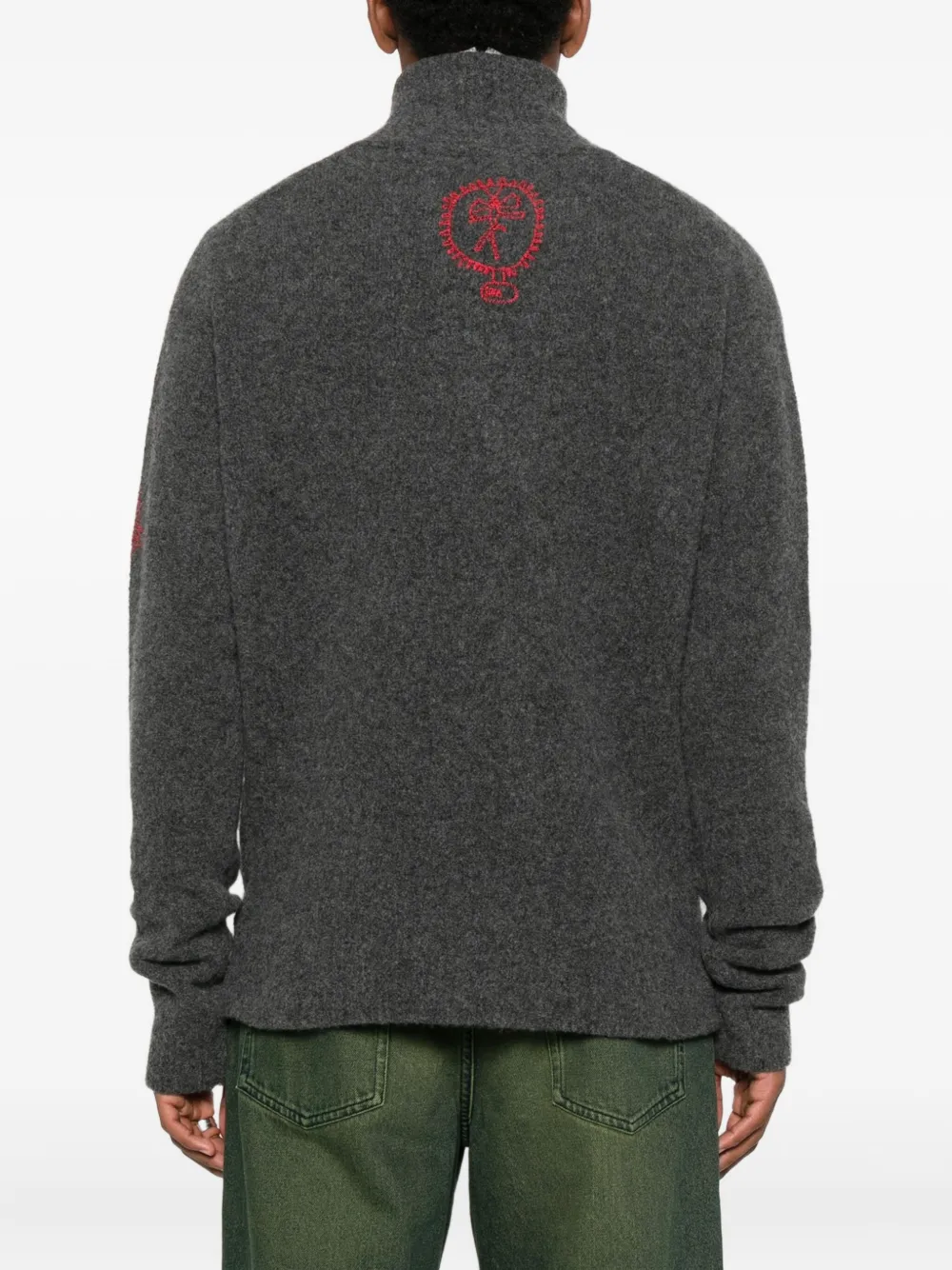 Vivienne Westwood Embroidered-logo Sweater In Gray