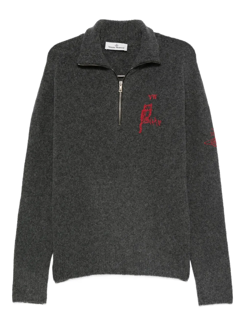 Vivienne Westwood embroidered-logo sweater | Grey | Image 1