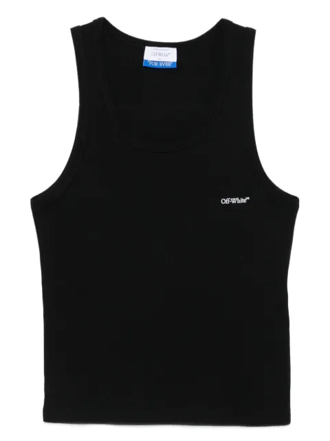 Off-White ribbed scoop-neck tank top