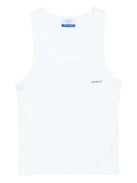 Off-White ribbed scoop-neck tank top