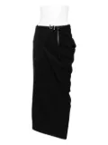 Sportmax draped belted skirt - Black