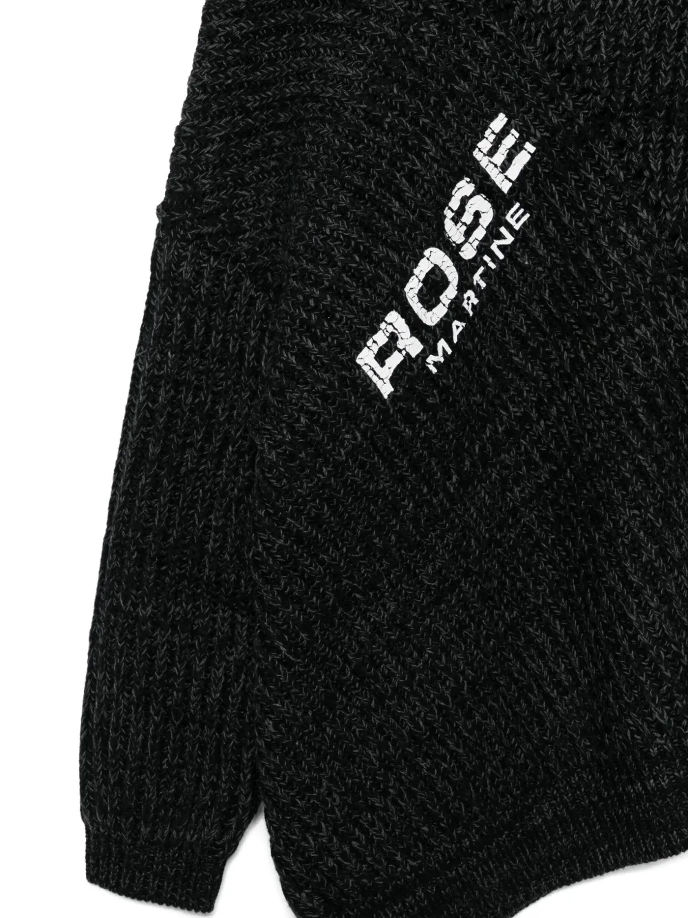 Martine Rose Fisherman-rib Sweater In Black