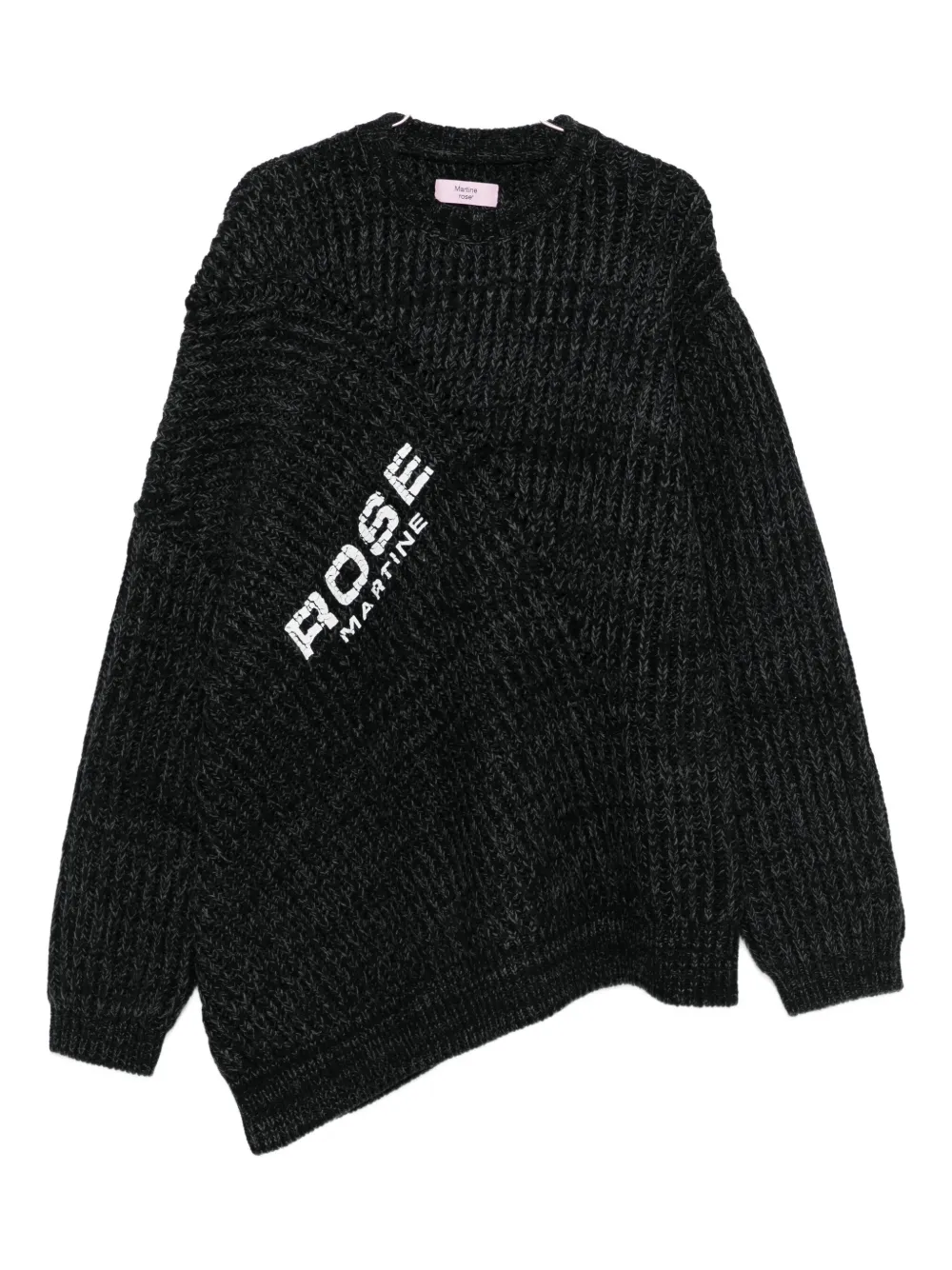 Martine Rose Fisherman-rib Sweater In Black