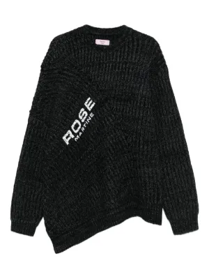 Martine Rose インターシャニット セーター ☆可愛い☆MARTIN ROSE インターシャプリント ニットトップス