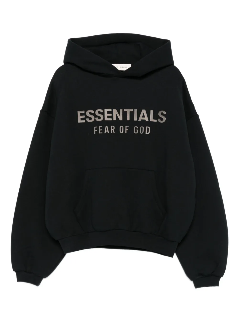 FEAR OF GOD ESSENTIALS logo-print fleece hoodie | Black | Image 1